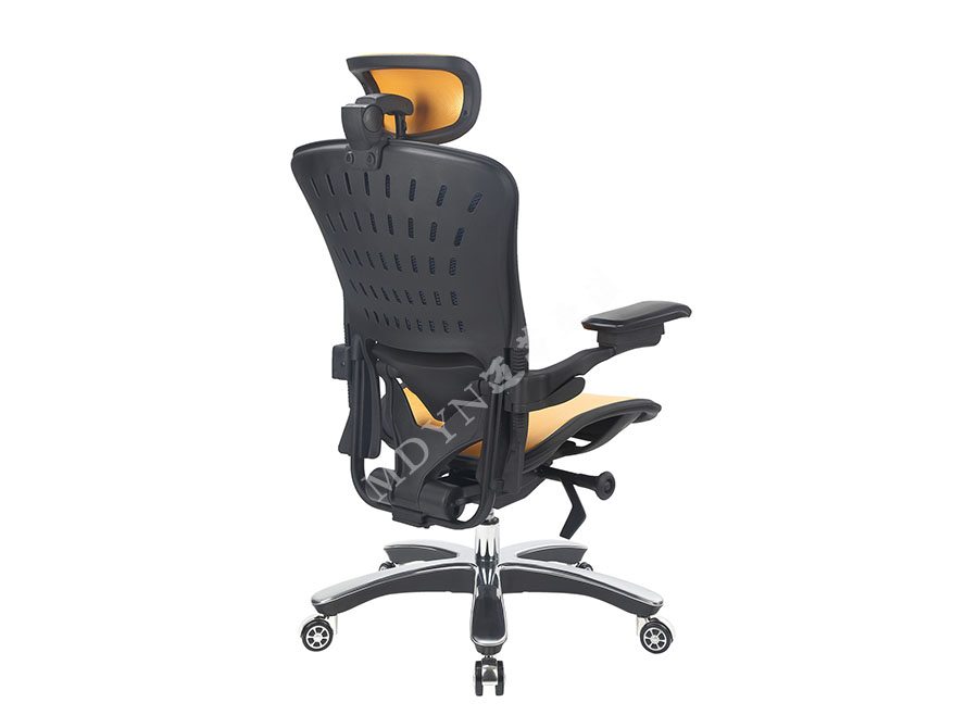 人体工学办公椅-KY2012高背皮椅背面