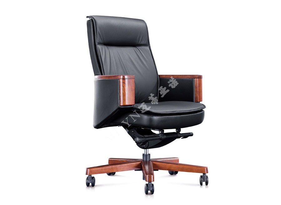老板椅-MY5高背可活动椅侧面展示图