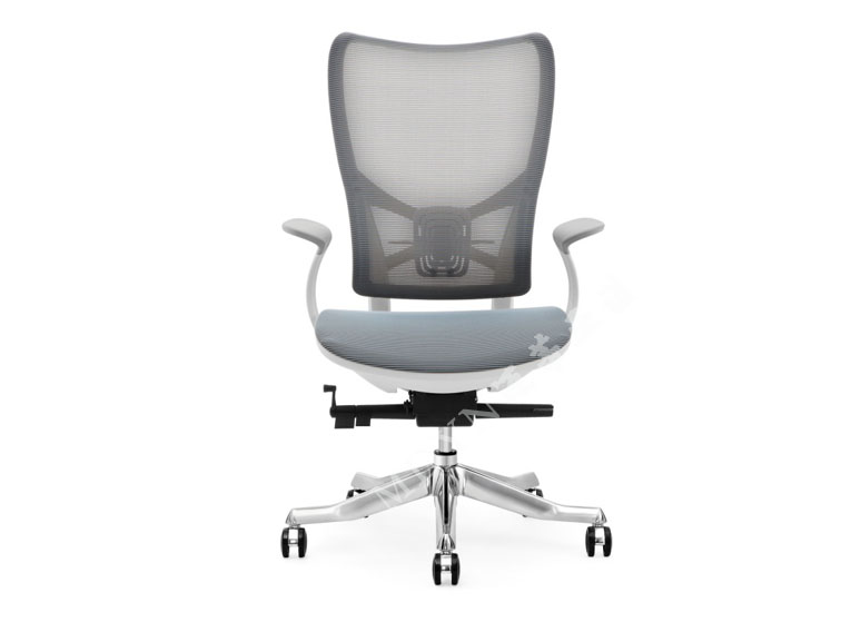 人体工学椅-MYR26灰色高背椅正面展示图片